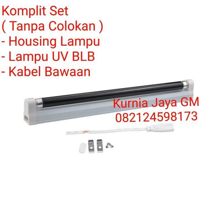 Gambar Lampu T5 UV BLB 4watt /Lampu TL Ultraviolet Sensor Uang 4 watt KAP SET - Komplit Set dari Kurnia Jaya GM undefined Tokopedia