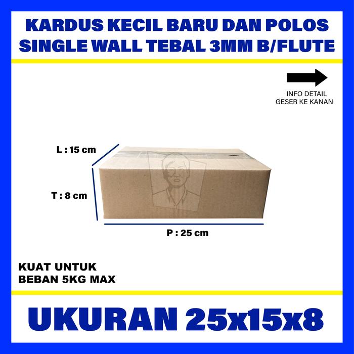 Gambar Kardus Polos Box Karton Murah 25 x 15 x 8 dari indocwa undefined Tokopedia