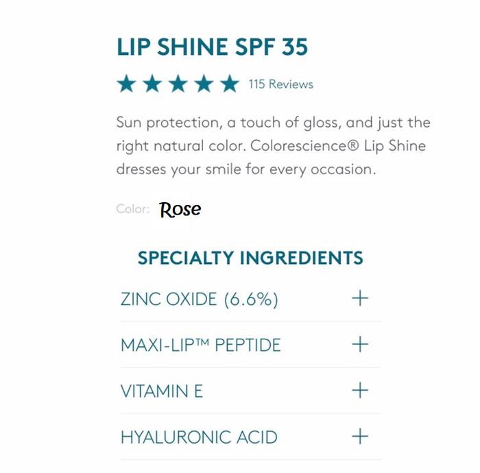 Jual Colorescience Lip Shine Spf 35 Lip Gloss In Pink With Peptide