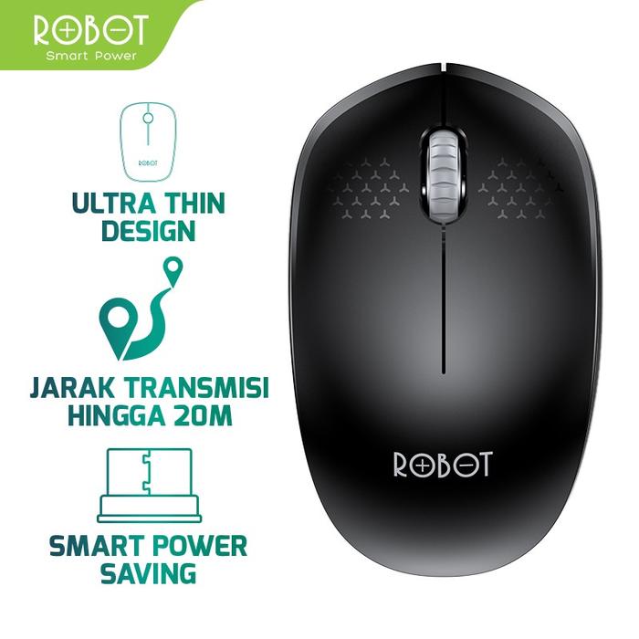 Gambar ROBOT M210 2.4G Wireless Optical USB Mouse - Hitam dari specialdealshop undefined Tokopedia