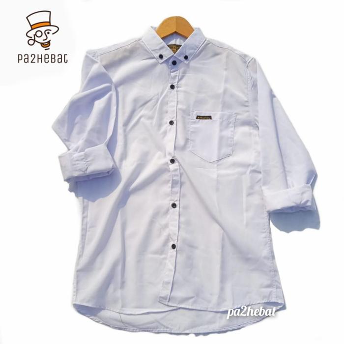 Gambar kemeja polos pria premium lengan panjang kemeja surfing polos panjang - Putih, M dari Adzkia BatikArt_NEW undefined Tokopedia