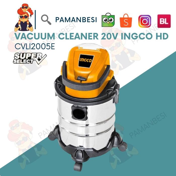 Gambar VACUUM CLEANER CORDLESS 20V (20 LITER) INGCO CVLI2005E UNIT ONLY dari Pamanbesi undefined Tokopedia