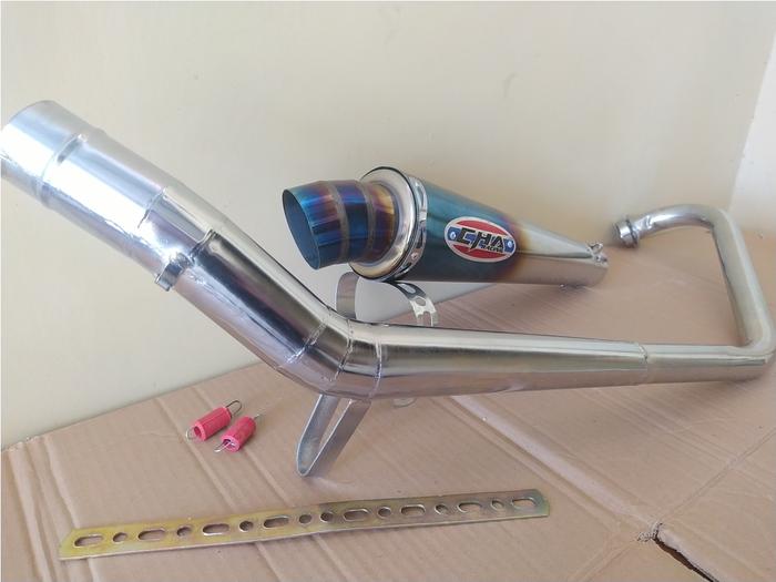 Gambar Knalpot Cha Twotone vixion old vixion new lighting R15 all series dari Levhan Exhaust undefined Tokopedia