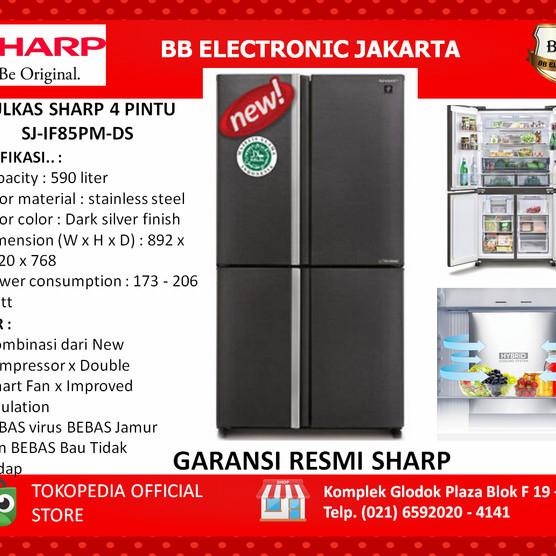 Gambar KULKAS SHARP 4 PINTU SJ-IF85PM-DS dari Bb Elektrindo undefined Tokopedia