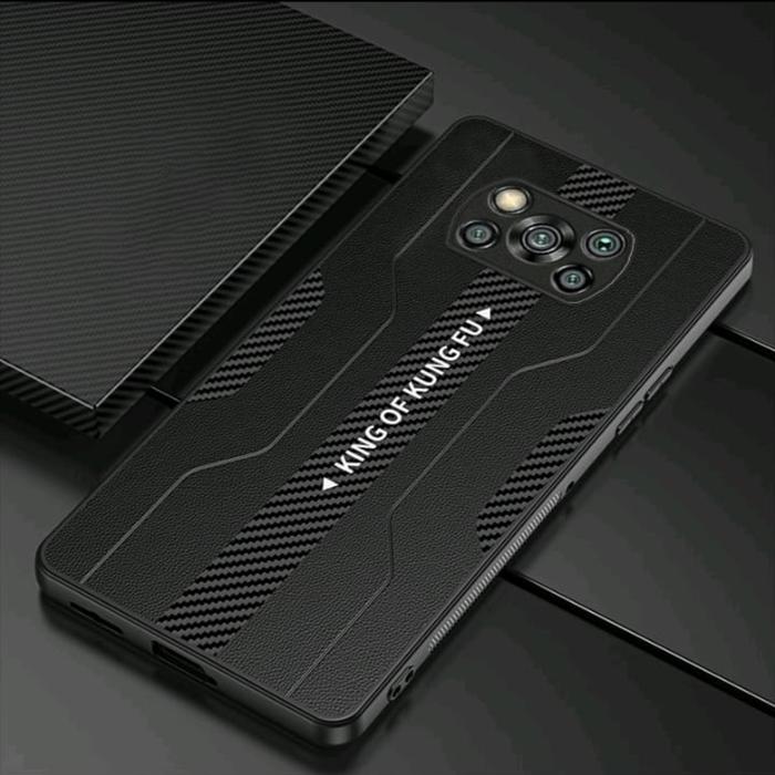 Gambar FASHION LEATHER CASE XIAOMI POCO X3 / POCO 3X PRO CARBON FIBER PHONE - Hitam, POCO X3 dari AKT CASE undefined Tokopedia