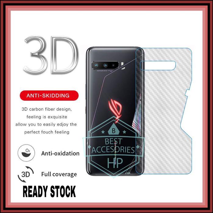 Gambar ASUS ROG PHONE 3 STRIX GARSKIN CARBON ANTI GORES SKIN JELLY HYDROGEL - GARSKIN CLEAR dari Best Accesories Hp undefined Tokopedia