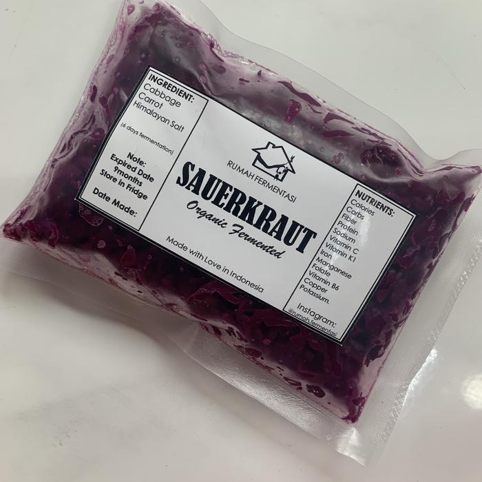 Gambar 400gr Red Sauerkraut Refill Pack (Raw Unpasteurized) | by Rumah Fermentasi dari RumahFermentasi undefined Tokopedia