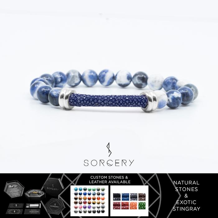 Gambar SORCERY Bracelet 18K REAL GOLD Gelang Batu Alam Kulit Pria Wanita ORS0 - Silver, Cantumkan Warna dari Sorcery Kab. Tangerang Tokopedia