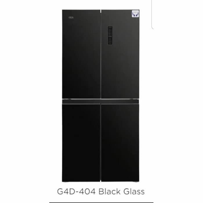 Gambar KULKAS GEA G4D404 INVERTER NO FROST 4 DOOR GLASS SIDE BY SIDE NEW - Hitam dari Multicinere undefined Tokopedia