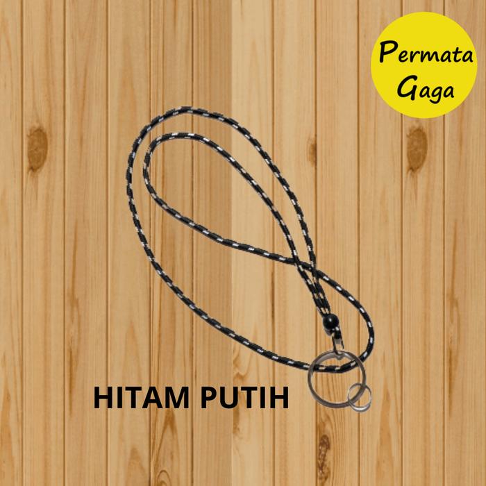 Gambar kalung tali gantungan kunci motor kalung panjang - Hitam putih dari PERMATA GAGA undefined Tokopedia