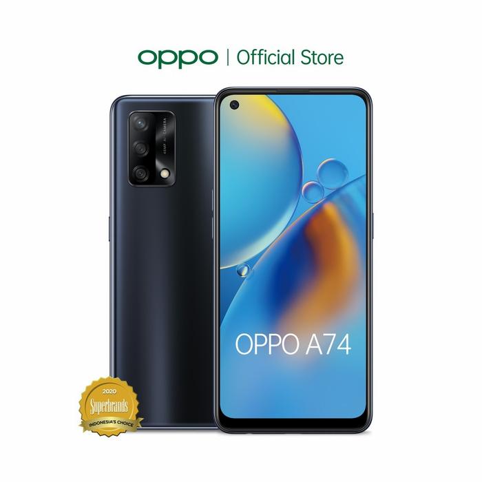 Gambar OPPO A74 6GB/128GB [5000mAh, 48MP AI Triple Camera, Punch Hole - Hitam dari Andiphonecell undefined Tokopedia