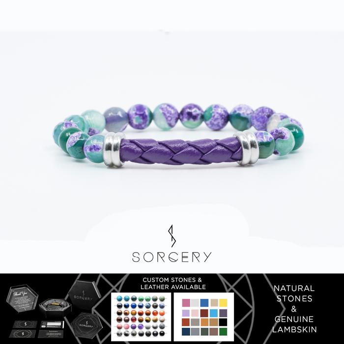 Gambar SORCERY Bracelet 18K REALGOLD Gelang Kulit Pria Wanita-OSR-B-NSXLB-38 - Silver, Cantumkan Warna dari Sorcery Kab. Tangerang Tokopedia