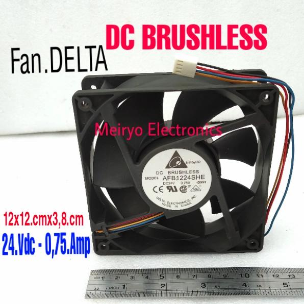 Gambar Fan.DELTA ELECTRONICS ( 24.Vdc - 0,75.Amp). Bealbering Brushless dari Meiryo Electronic undefined Tokopedia