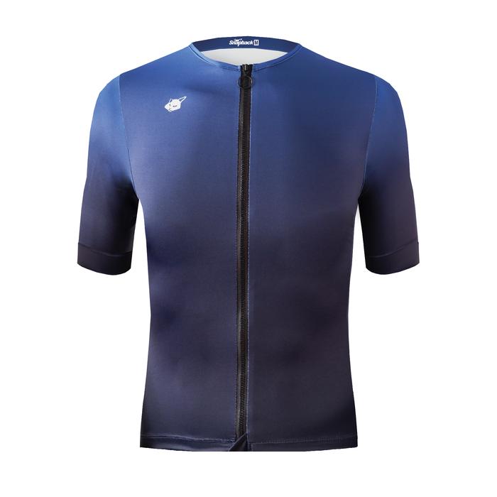 Gambar Jersey Sepeda Spandex Lengan Pendek Blue Ombre Full Zipper Snapback - XS dari Snapback ind undefined Tokopedia