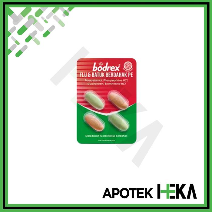 Gambar Bodrex Flu dan Batuk Berdahak Strip isi 4 Tablet dari Apotek Heka Bekasi undefined Tokopedia