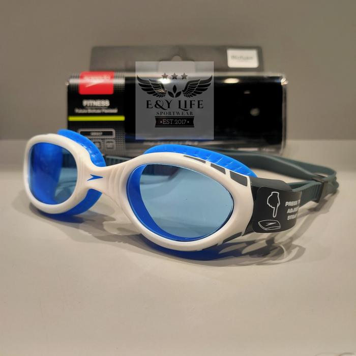 Gambar Kacamata Renang Speedo Futura Biofuse Flexiseal green Original - White Blue dari E&Y Sports Wear undefined Tokopedia
