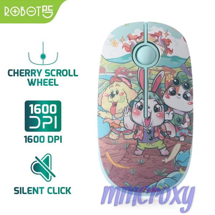 Gambar Mouse Robot M330 2.4GHz Wireless Mouse Silent Optical - Mouse Karakter - SAFARI dari MMCROXY undefined Tokopedia