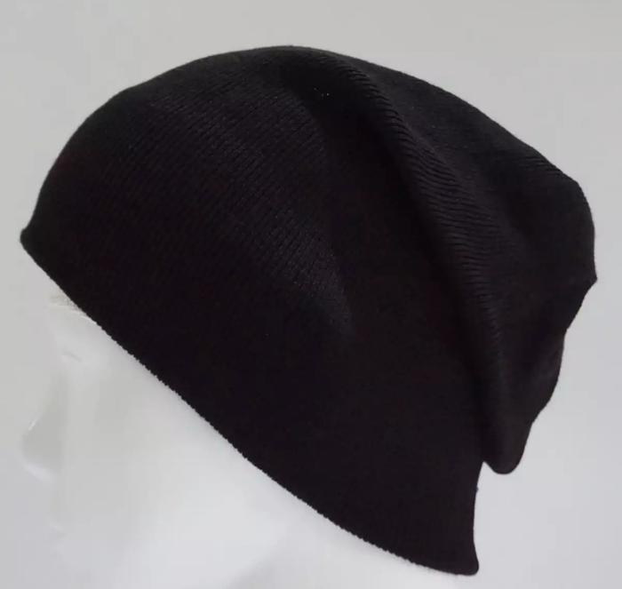Gambar topi pria & wanita kupluk Katun rajut beanie hat polos Abu Tua Coklat Dewasa - Hitam dari Ozonstore_NEW undefined Tokopedia