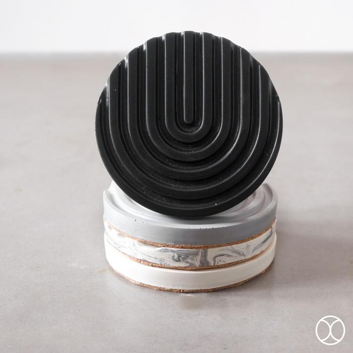 Gambar CONCREATE Coaster Single Nubia / Tatakan Gelas / Alas Gelas - Hitam, 1 pcs coaster dari Concreate living undefined Tokopedia