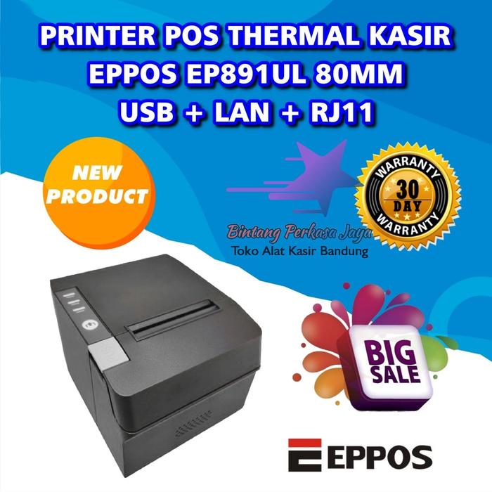 Gambar Printer Thermal Kasir POS EPPOS 80mm EP891UL - USB LAN + RJ11 Terlaris dari Bintang Perkasasa Jaya undefined Tokopedia