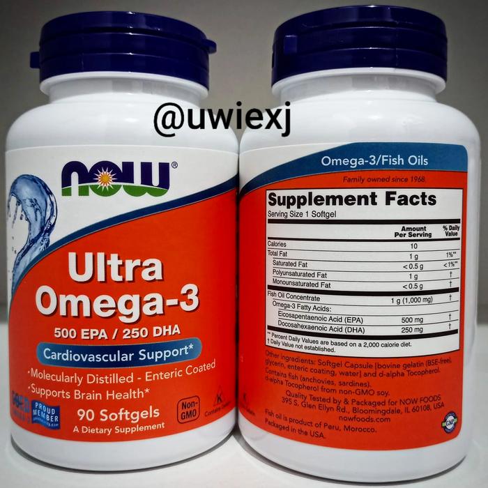 Jual Now ultra omega 3 EPA 500/ DHA 250 isi 90 softgel / Omega 3 fish oil -  Kota Bandung - uwiexj | Tokopedia