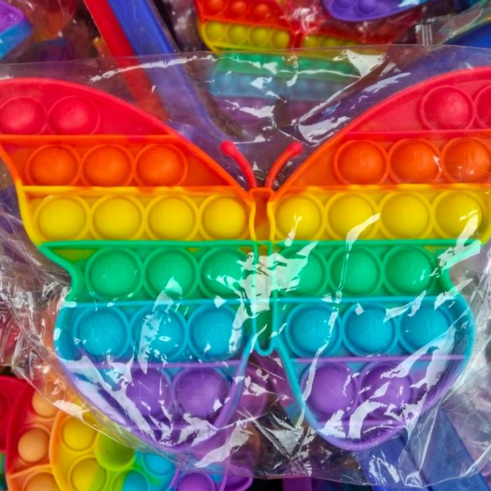 Gambar Mainan Bubble toys Fidget Pop it rainbow Fidget Toys relieve kids - kupu2 rainbow dari Febby17 undefined Tokopedia