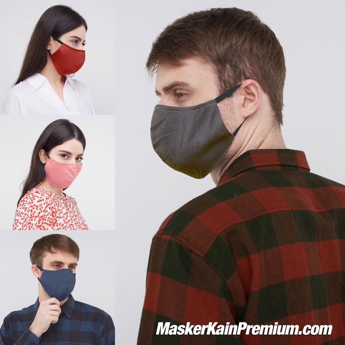 Gambar Masker Kain Premium Dengan Kantung Filter Earloop Katun Bamboo / Bambu - Lubang Pinggir dari Rock Play undefined Tokopedia