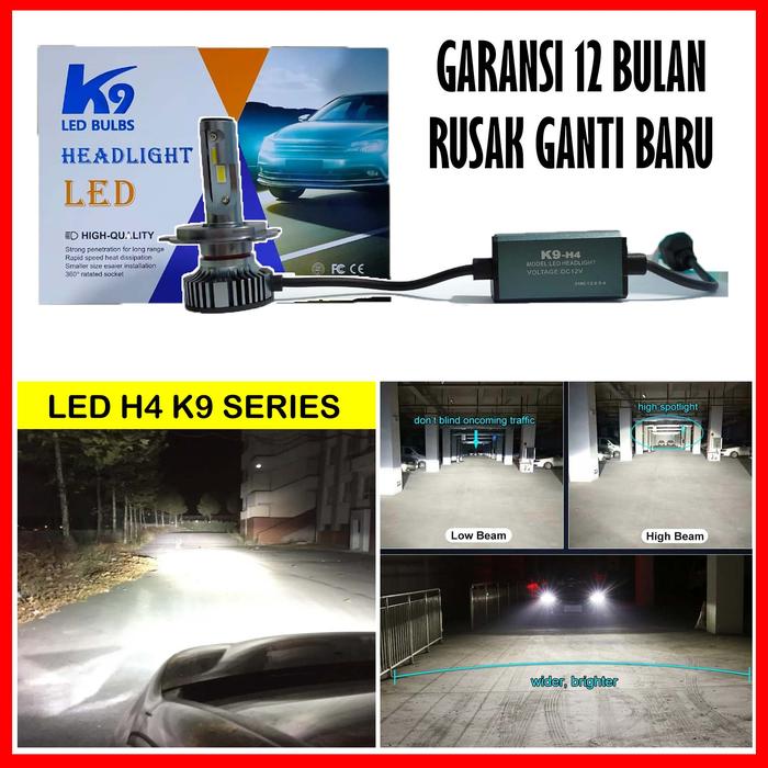 Jual LAMPU LED HEADLAMP H4 MOBIL TOYOTA AVANZA 1 WARNA / HEADLAMP K9 H4 -  Kota Medan - Louis Boton | Tokopedia