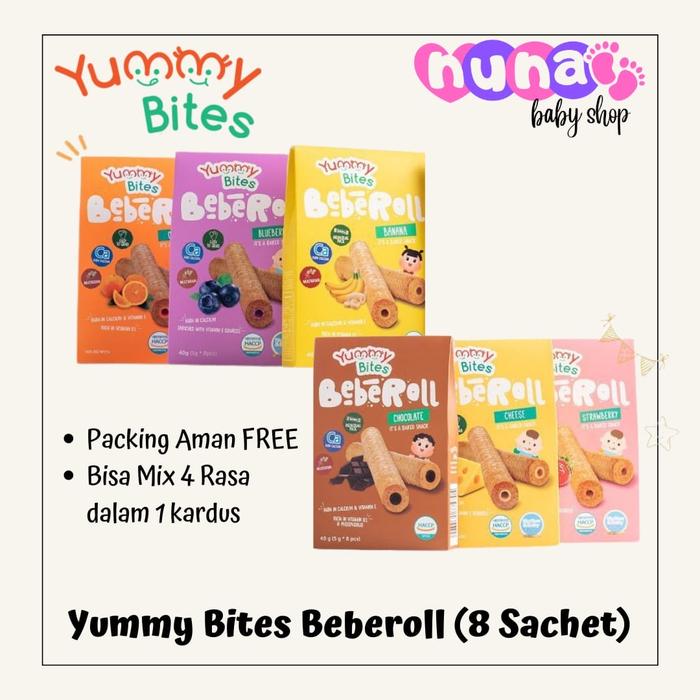 Gambar Snack MPASI Baby Yummy Bites Beberoll 40gr Bebe roll / Camilan Bayi - Blueberry dari NuNa Baby Shop undefined Tokopedia