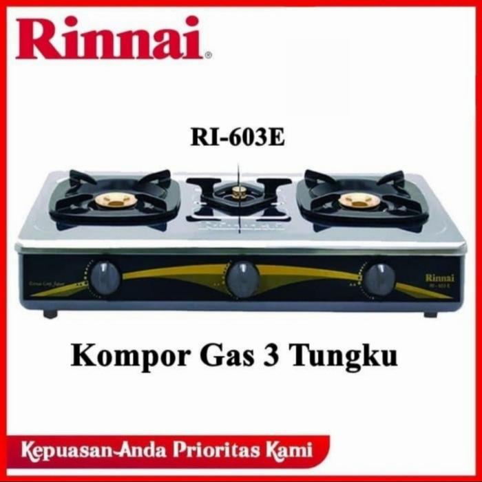 Jual Kompor Gas 3 Tungku Rinnai RI603E / RI 603E - Kota Denpasar -  Timbangan Bali | Tokopedia