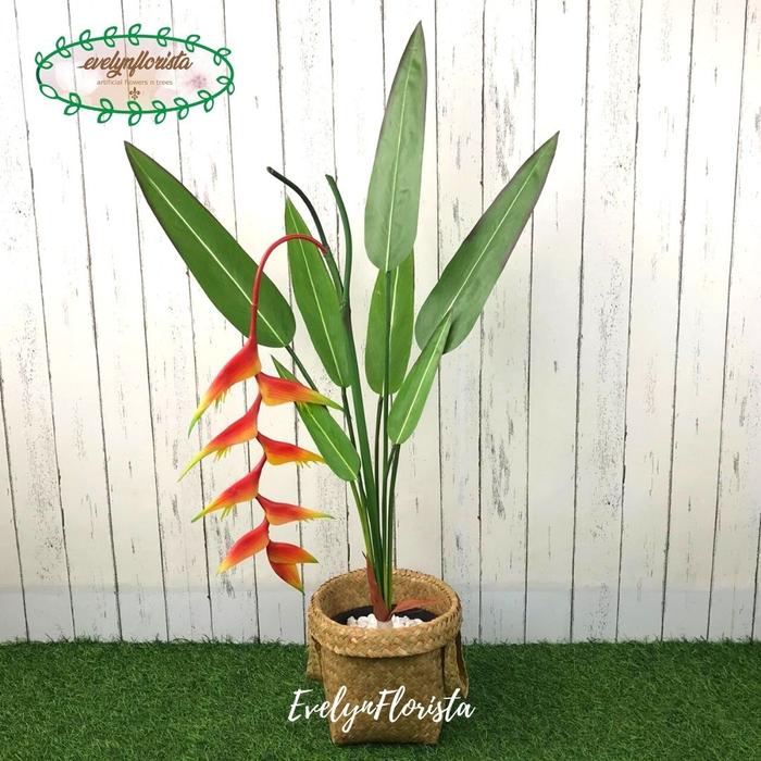 Gambar Pohon Hias Heliconia X7 Pisangan Latex Artificial Keranjang Purun dari Evelyn Florista undefined Tokopedia