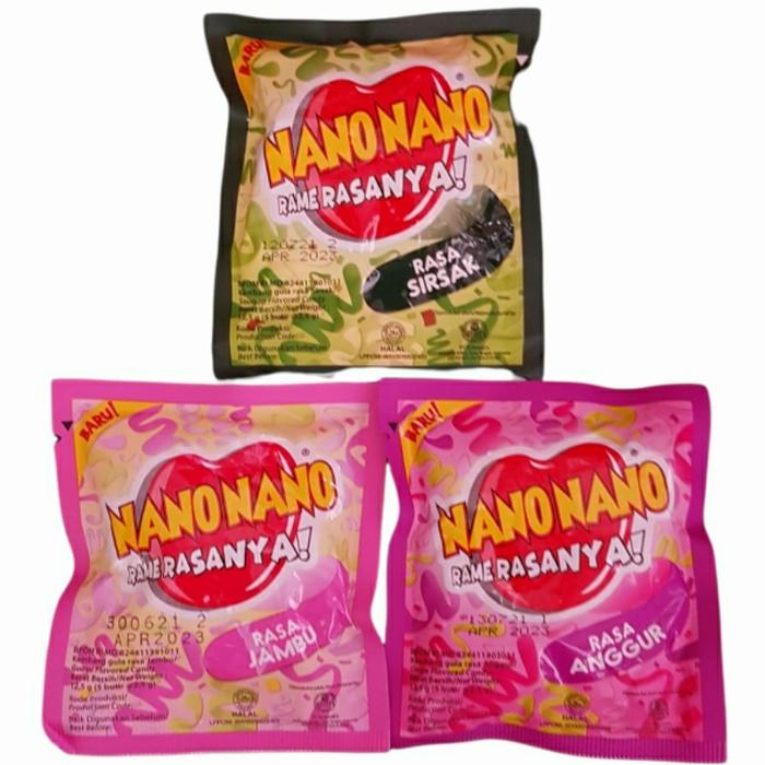 Gambar permen nano nano rasa sirsak /jambu /anggur 12.5g (isi 5pc) - sirsak 12.5gr dari Mirota Bali undefined Tokopedia