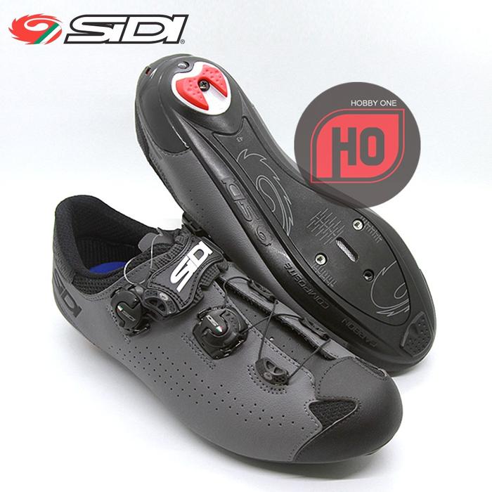 SIDI GENIUS 10 MEGA BLACK GREY BLACK Sepatu Cleat Road Bike 43