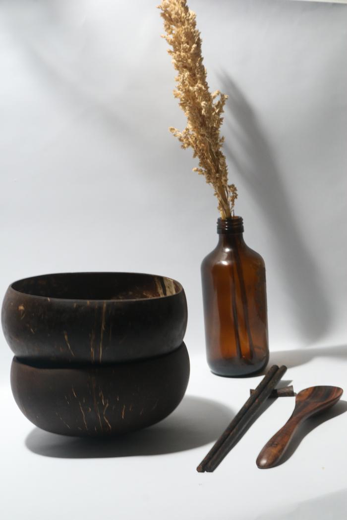Gambar Mangkok Batok Kelapa Set / Coconut Bowl Set dari Semanggi Bali Home undefined 3 Tokopedia