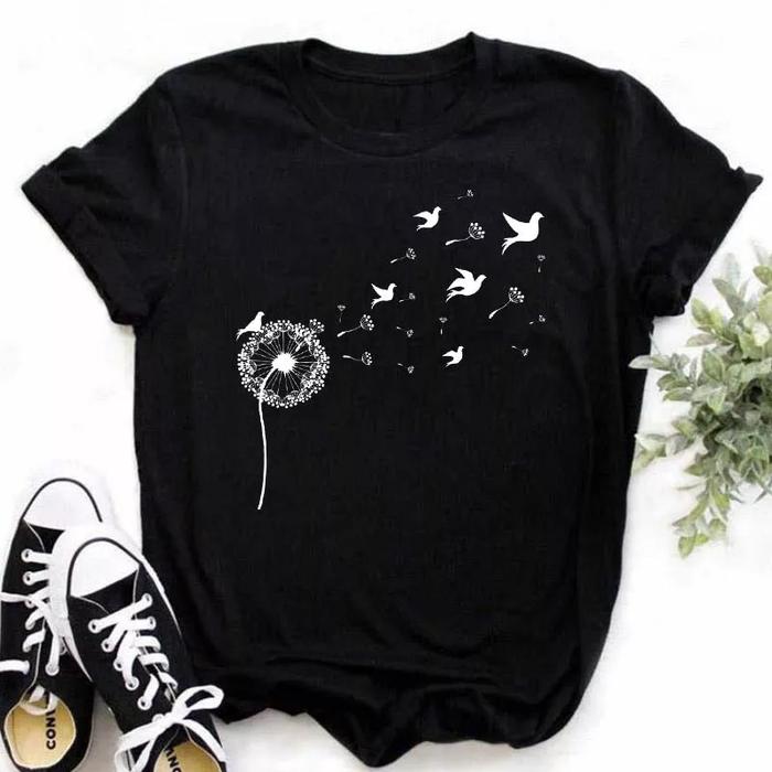 Gambar Kaos Dandelion Pria Wanita Terbaru Oversize Lucu Cartoon Huruf Inisial - Gambar 1, XXL dari LizaBee.ID undefined Tokopedia