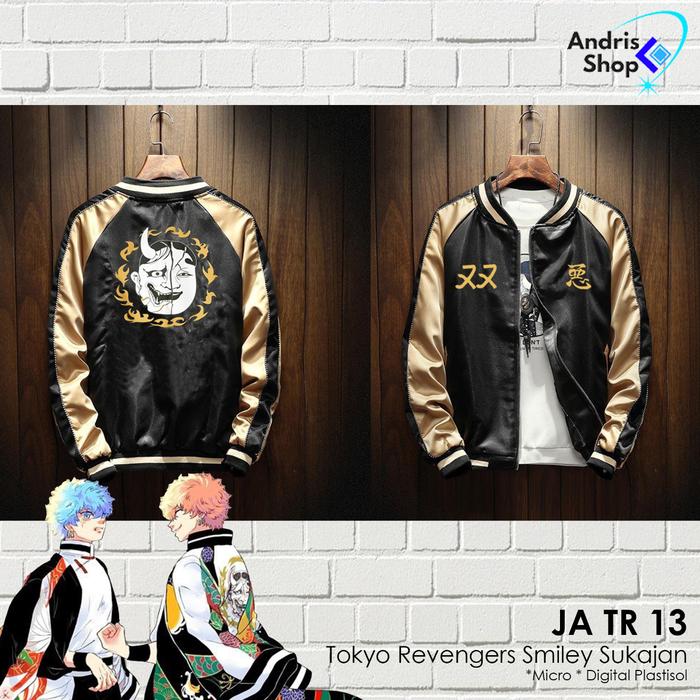 Gambar Jaket Anime Tokyo Revengers Smiley Sukajan - JA TR 13 - M dari Andris Shop undefined Tokopedia