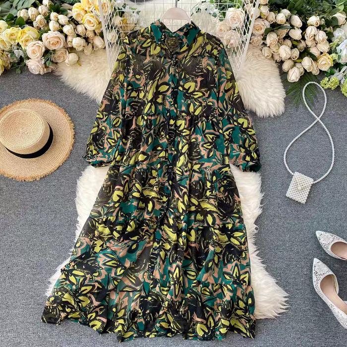 chinese dress ladies ZZ071512 Maxi Pleat Dress main image 0