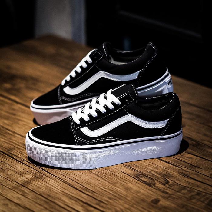 Jual Vans Oldskool Platform Black White Original Kota Makassar - Main Image