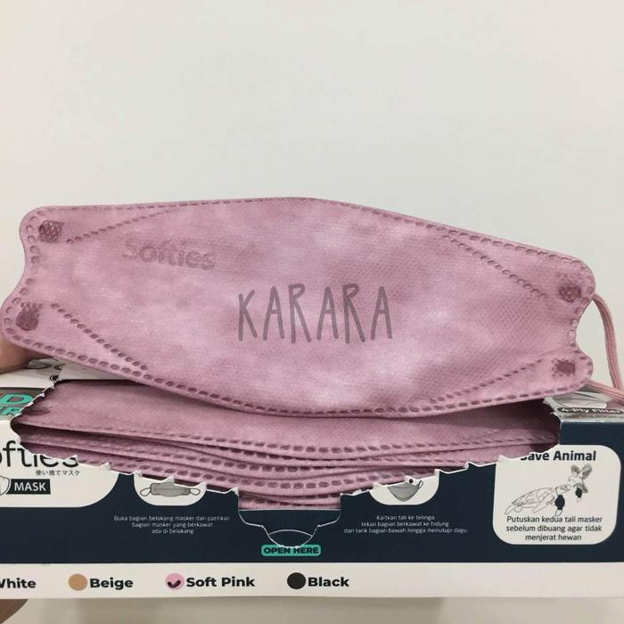Gambar MASKER SOFTIES 3D MASK SURGICAL 4-ply KF94 - Pink dari Karara.id undefined Tokopedia