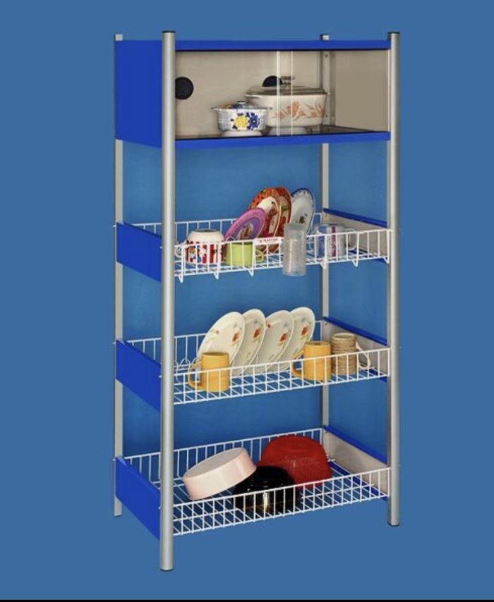 Gambar Rak Piring Tempat Piring Gelas Warna Master R04AW - Biru dari Hmc-furniture undefined 3 Tokopedia