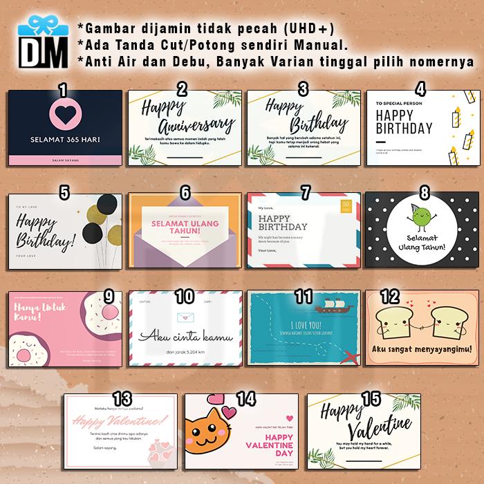 Gambar Sticker Stiker Ucapan Ultah Birthday Anniv Cinta Pacaran Mesra 1-15 - 1-Anniv dari Dm.Giftidea undefined Tokopedia