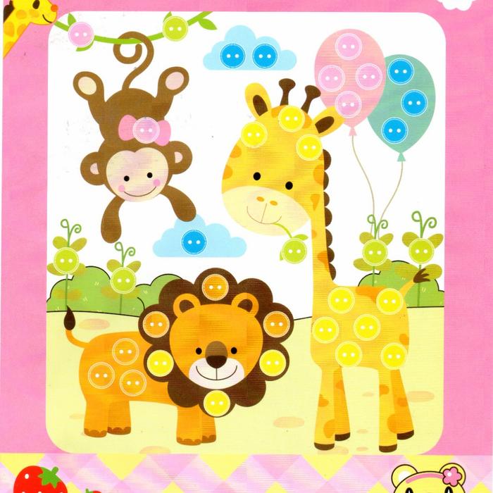 Gambar Mainan Edukasi Tempel Kancing, Stiker Mosaik DIY Button - kebun binatang dari Heppyshop Heppyshop undefined Tokopedia