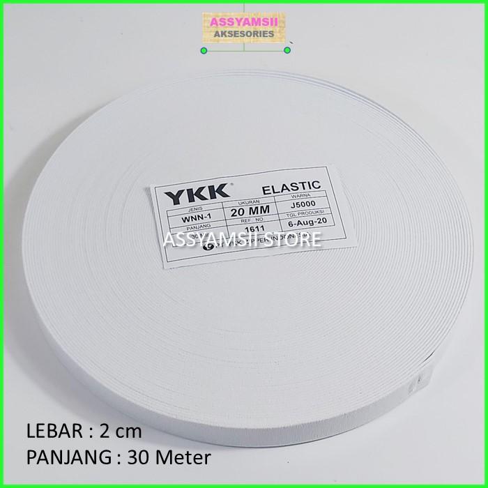 Gambar Karet Elastis YKK 2cm, 3cm [1 roll] Kolor Celana Sprei Kerutan baju - 1 Roll, 4cm P.Nat dari assyamsii store undefined Tokopedia