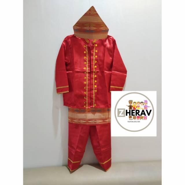 Gambar pakaian adat palembang anak TK - SD / baju pakaian adat palembang - Cowo, L dari Restu Ibu Baju Adat undefined Tokopedia