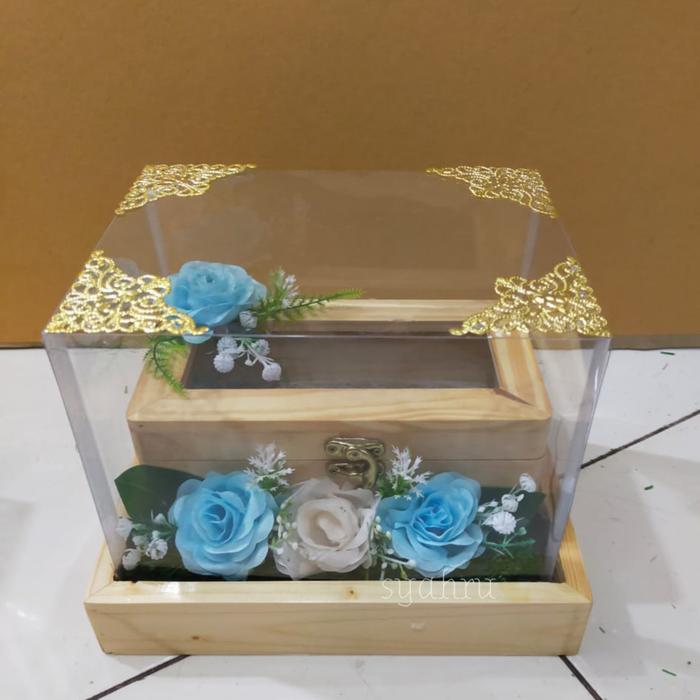Gambar tempat mahar uang/kotak uang rustic - Biru Muda dari salmafajria undefined Tokopedia