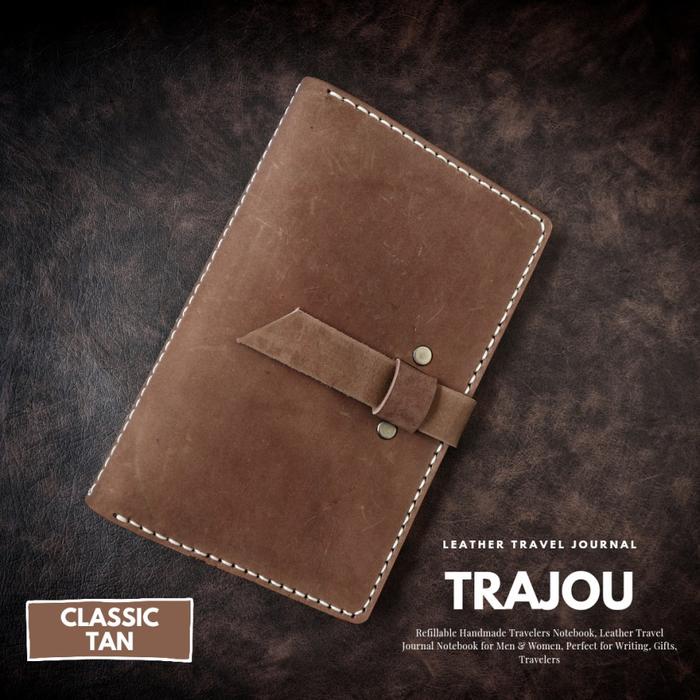 Gambar Binder A6 Travel Journal Kulit Sapi Asli - Classic Tan dari Warehouse Leather Goods undefined Tokopedia