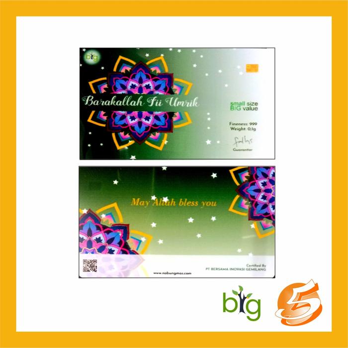 Gambar Emas Logam Mulia Antam 0.1 gram LM Batang Murni 24k Micro Gold BIG - BARAKALLAH BIG dari TOKO EMAS LIMA_NEW undefined Tokopedia