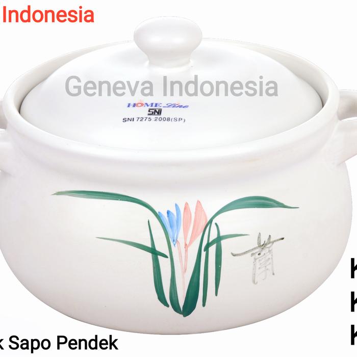 Gambar Panci Sapo Mangkok Sapo Obat Keramik Tanah Liat Putih Pendek Homeline - KS-41 dari Geneva Indonesia undefined 4 Tokopedia