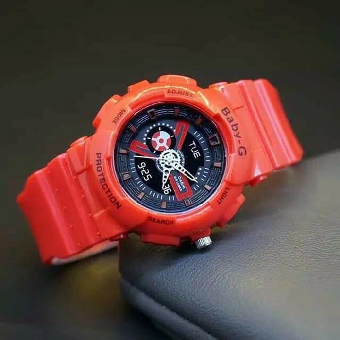 Gambar JAM TANGAN WANITA PRIA CASIO G-SHOCK Baby-G BGA-110 SPORT - Merah dari TOKO'SEDIA undefined Tokopedia