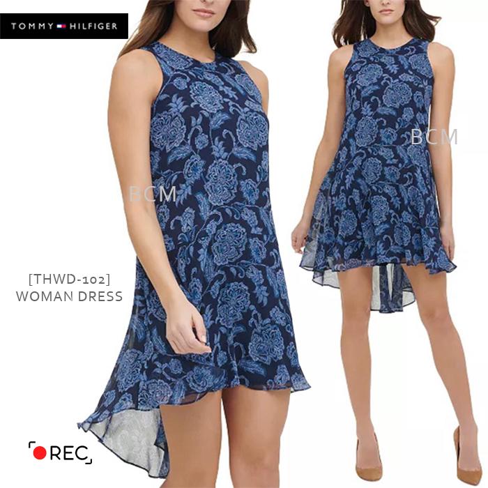 Gambar Dress wanita TOMMY HILFIGER blue floral - USA 2 dari Bali Coco Mart undefined Tokopedia